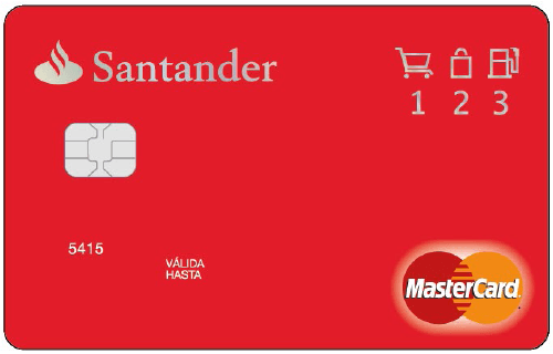 Tarjeta 1 2 3 Banco Santander