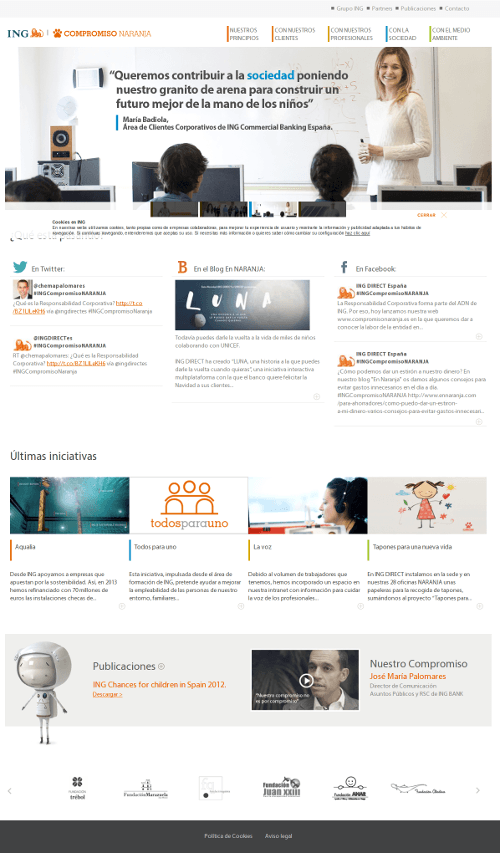 Captura de El Compromiso Naranja de ING Direct