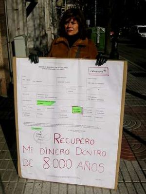 María Belén Boo en una protesta