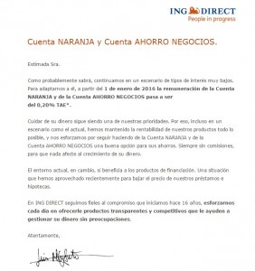 Carta ING - Reducción de tipos